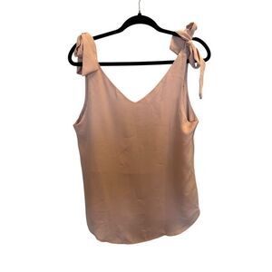Renee C pink blush tie strap tank top blouse size medium